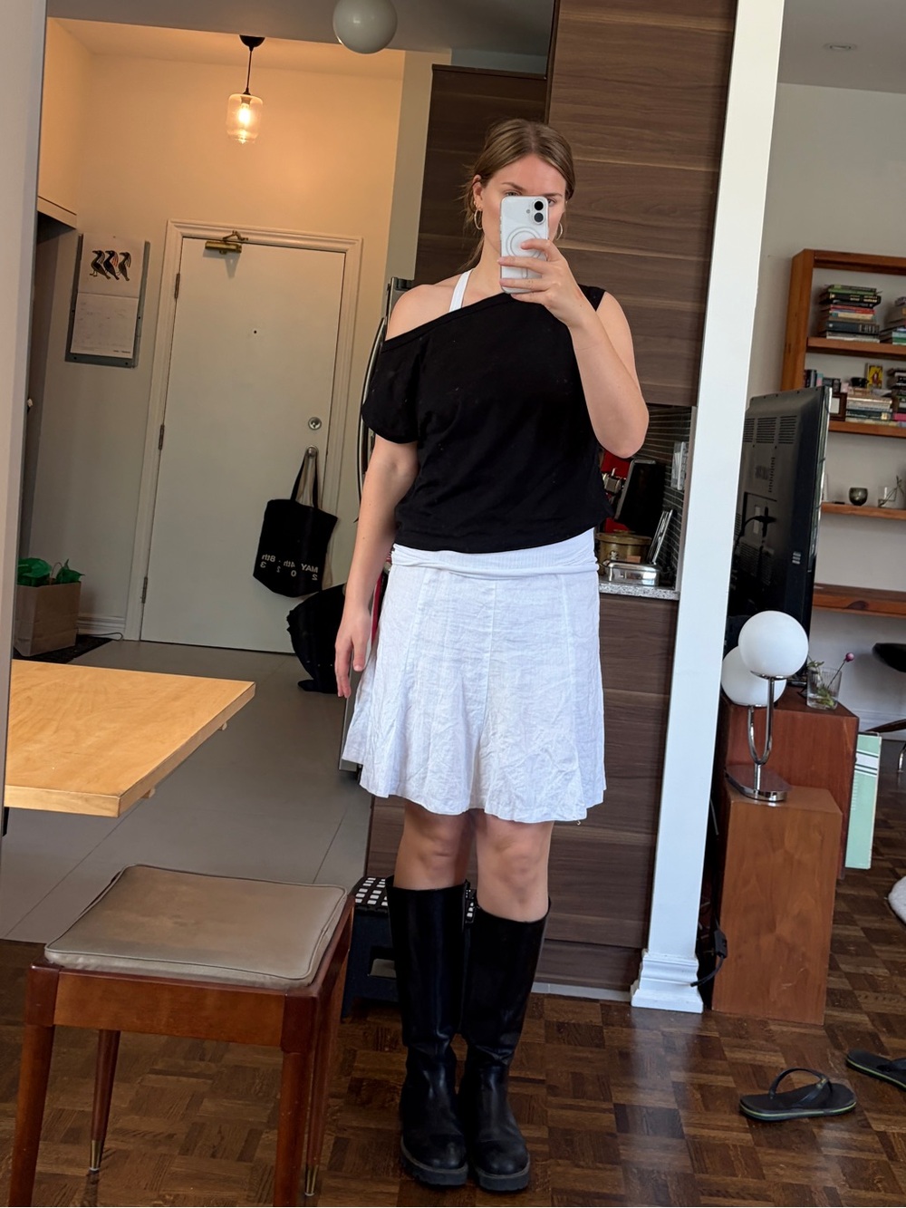 Smart Set White Linen Skirt